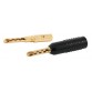 Разъем Банан винтовой Atlas Achromatic Gold Z Plug Screw, 4мм, черный