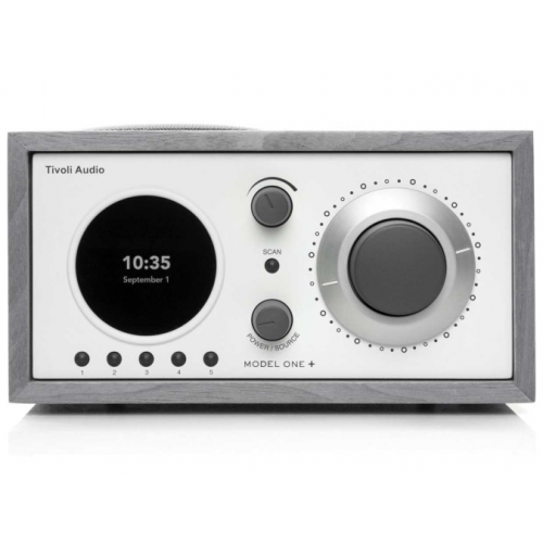 Радиоприемник с часами Tivoli Model One+ Цвет: Серый/Белый [Grey/White]