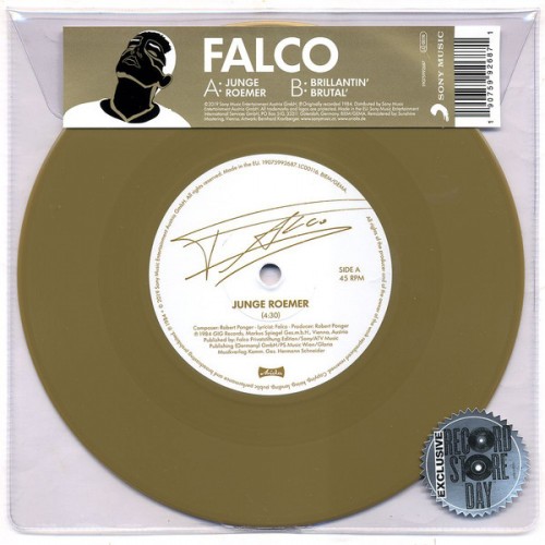 Виниловая пластинка Sony FALCO, JUNGE ROEMER (Black Friday 2019 / Limited Gold Vinyl/2 Tracks)