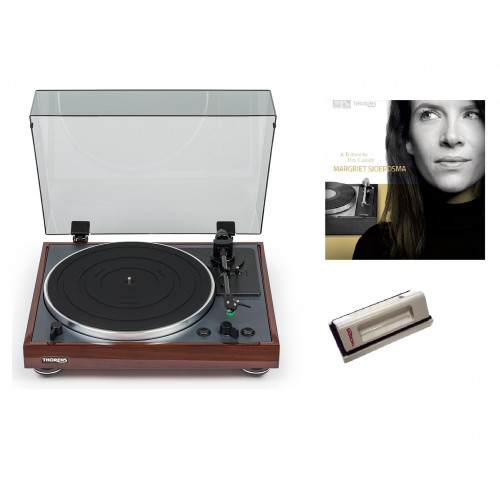 Комплект Thorens TD 102 A Walnut + CLEANING VELVET + LP Margriet Sjoerdsma – A Tribute To Eva Cassidy