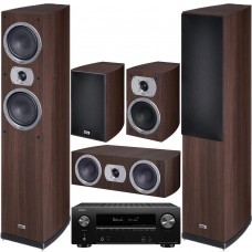 Комплект домашнего кинотеатра Heco Victa Prime 502 Set 5.0 (502+202+102) espresso + Denon AVR-X2600H black