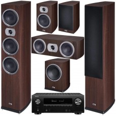 Комплект домашнего кинотеатра Heco Victa Prime 702 Set 5.1 (702+302+102+252 A) espresso + Denon AVR-X2600H black