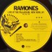 Виниловая пластинка WM Ramones Live At The Palladium, New York, Ny (12/31/79) (RSD2019/Limited 180 Gram Numbered Black Vinyl)