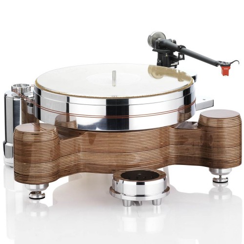 Виниловый проигрыватель Acoustic Solid Wood Round MPX WTB370 AT740 M2