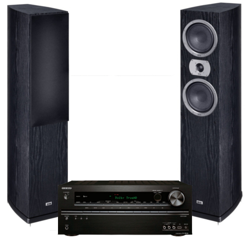 Домашний кинотеатр Onkyo TX-NR626 black + Heco Victa Prime 502 black