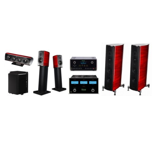 Focal-Jmlab McIntosh MX121 + McIntosh MC207 + Sonus Faber Amati futura red + Sonus Faber Guarneri evolution red + Sonus Faber Homage Vox red violin + Paradigm Signature SUB2 piano black