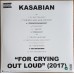 Виниловая пластинка Kasabian FOR CRYING OUT LOUD (LP+CD/180 Gram/Gatefold)