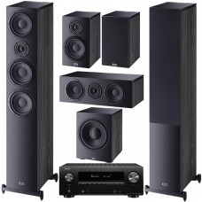 Комплект домашнего кинотеатра Heco Aurora 700 Set 5.1 (700+300+Center+Sub 30A) black + Denon AVR-X2600H black