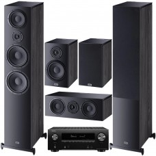 Комплект домашнего кинотеатра Heco Aurora 1000 Set 5.0 (1000+300+Center) black + Denon AVR-X2600H black