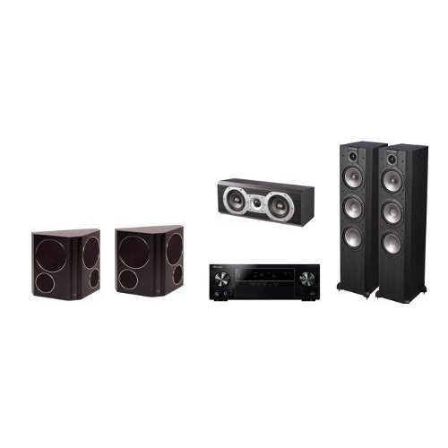 Wharfedale Vardus 400 blackwood + WH-SR2 blackwood + Vardus Centre 1 blackwood + Pioneer VSX-424-K