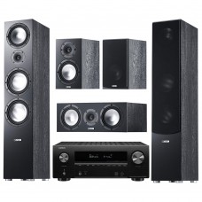 Комплект домашнего кинотеатра Canton GLE Set 5.0 (490.2+456.2+426.2) black + Denon AVR-X2600H black