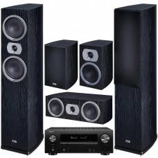 Комплект домашнего кинотеатра Heco Victa Prime 502 Set 5.0 (502+202+102) black + Denon AVR-X2600H black