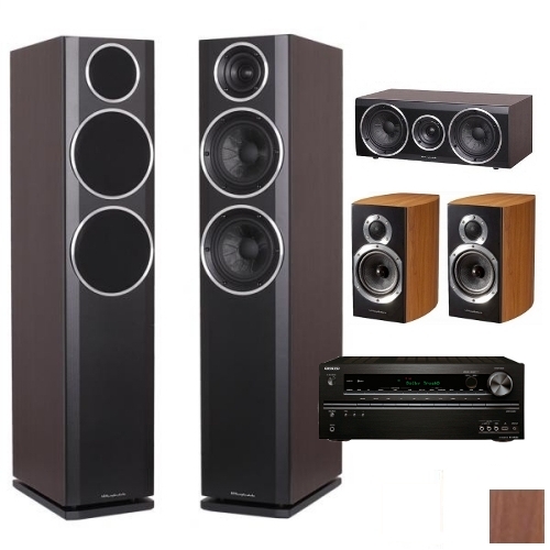 Домашний кинотеатр Denon AVR-2113 black + Wharfedale Diamond 155 walnut pearl + Wharfedale Diamond 10.2 walnut pearl + Wharfedale Diamond 101C walnut pearl